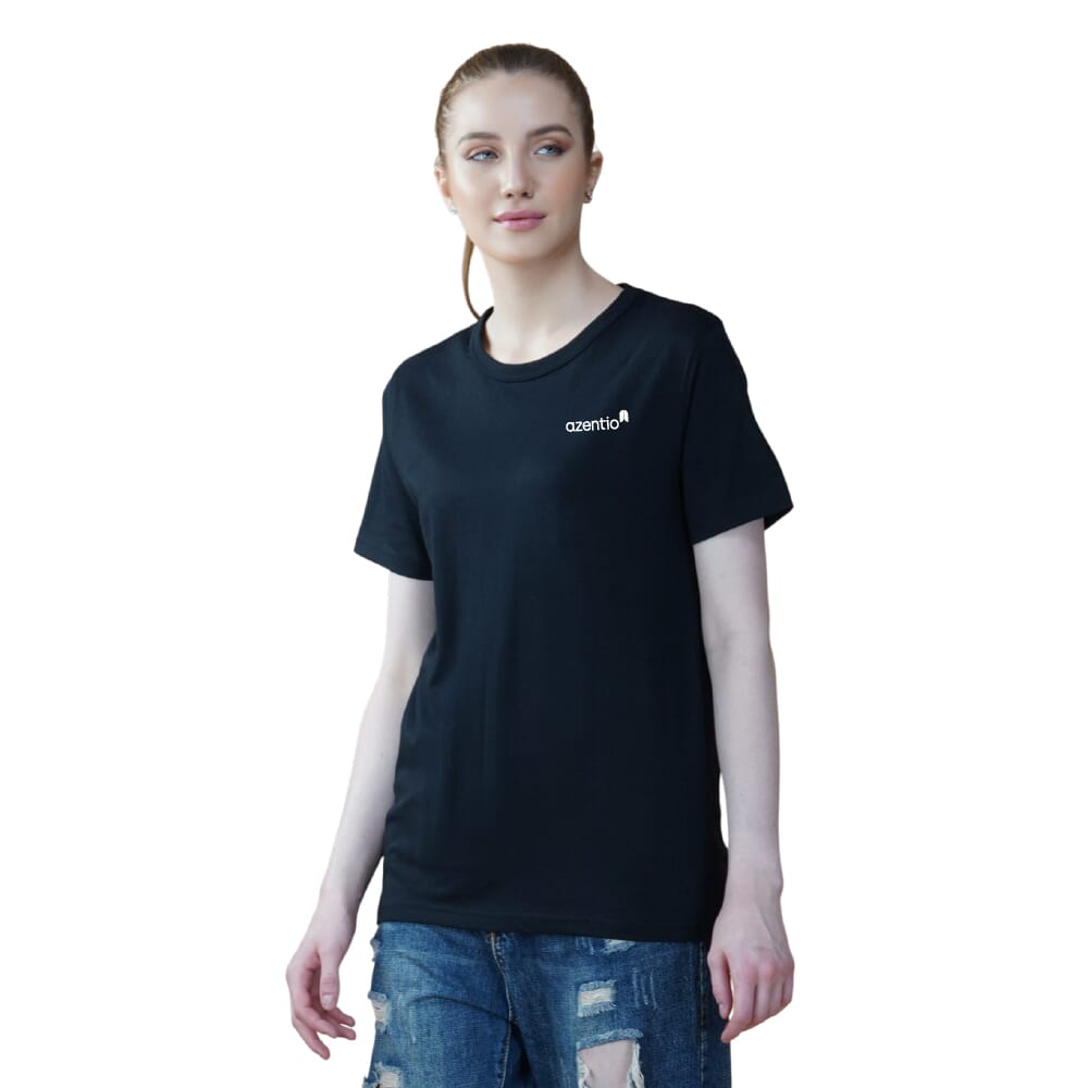 Greys and Blues Eco Women's Round Neck T-shirt - Black
